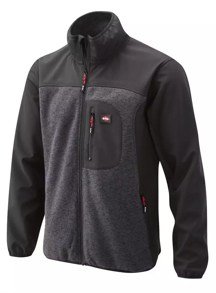 SOFTSHELL TAKKI Lee Cooper Musta - Miesten ulkovaatteet - 5050217229539 - 1