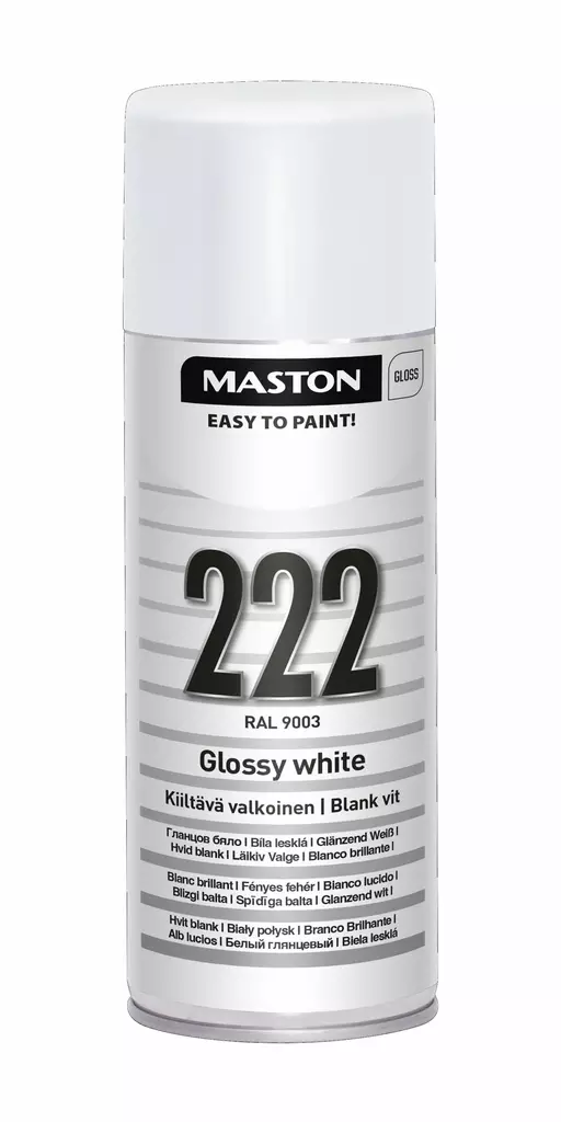 Spraymaali 100 Kiiltävä valkoinen 400ml - Spraymaalit - 6412491002229 - 1