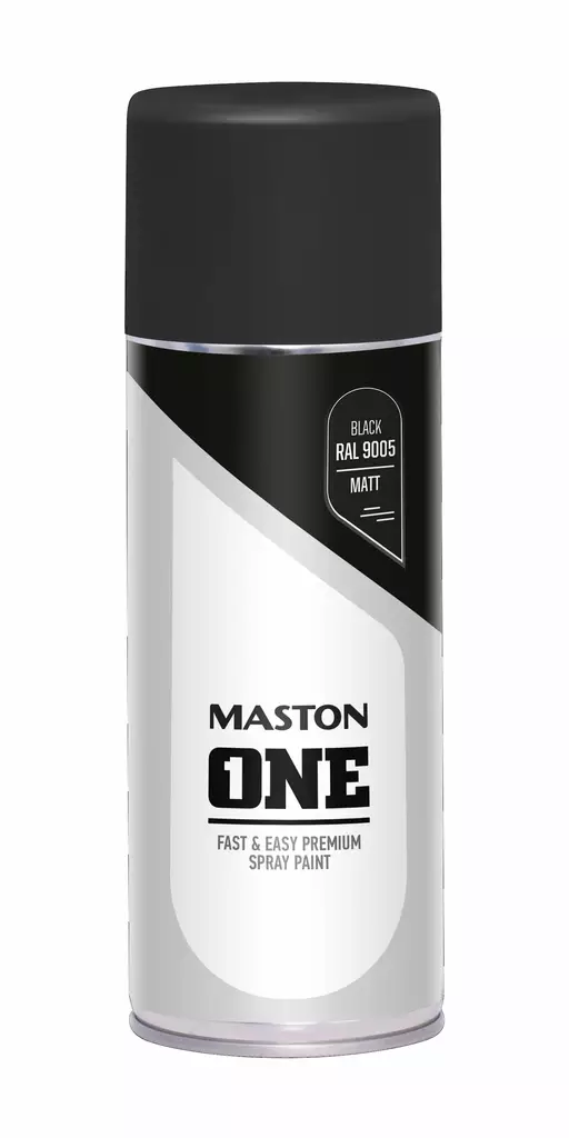 MASTON ONE MATTA MUSTA 9005M 400ML - Spraymaalit - 6412490023119 - 1