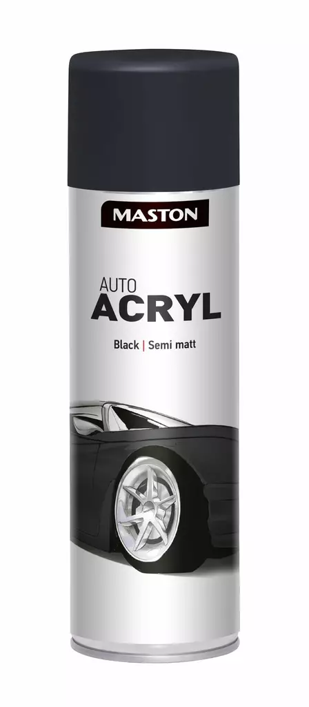 AUTOACRYL SEMIMATTBLACK 500ML - Spraymaalit - 6412490024949 - 1