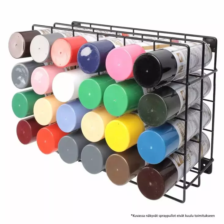 Spraypullohylly BR24 24-pullolle Robota - Hyllynkannattimet ja seinäkiskot - 6438212104379 - 1