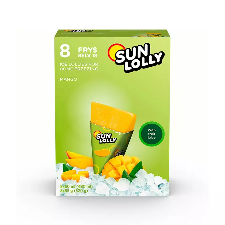 MEHUJÄÄ Sun Lolly 8x60ml/65g mango - Pakasteet - 5775345204219 - 1