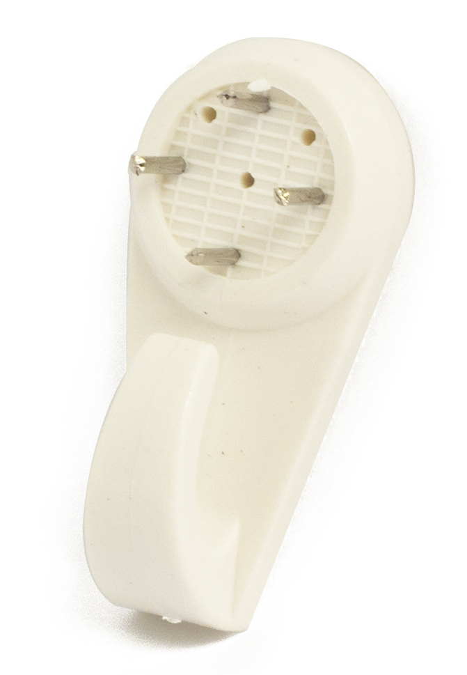 TAULUKOUKKU 3kpl/pkt Valkoinen muovi 614 HABO - Koukut, naulakot ja telineet - 7317900048999 - 1