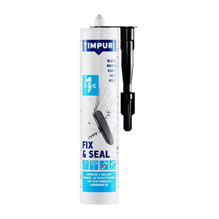 RATKAISUMASSA MUSTA 290ML - Liimamassat ja tiivistysmassat - 6418091031799 - 1