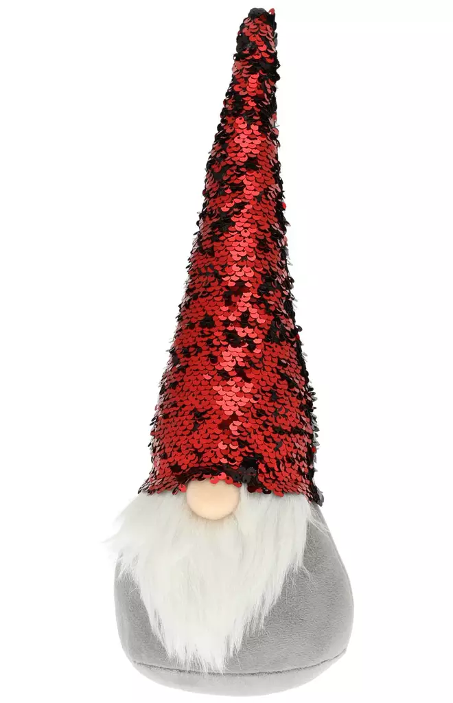 TONTTU PALJETTILAKKI MUSTA/PUNAINEN - Joulutontut - 6410413178939 - 1