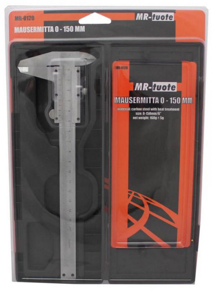 TYÖNTÖMITTA 150mm 6" Mauseri - Mittaustyökalut ja merkintävälineet - 6430013061899 - 1