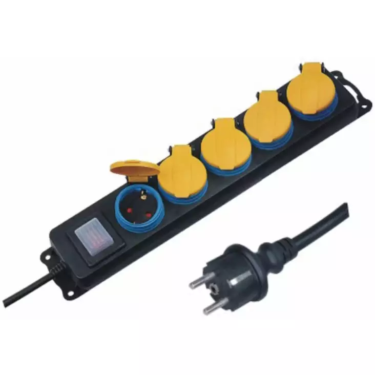 Ulkojatkojohto OPAL 5-osainen 3x1,5 H05RR-F 3m - Jatkojohdot, kaapelikelat ja tarvikkeet - 6413821901199 - 1