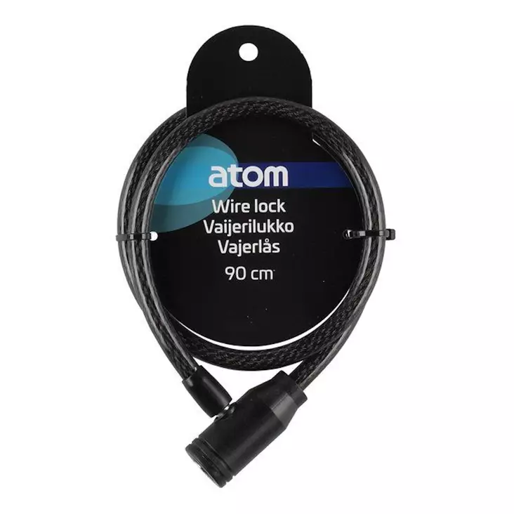Vaijerilukko 90cm Atom - Pyörän lukot ja hälyttimet - 6410412175229 - 1