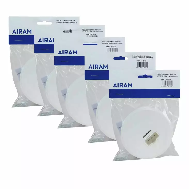 Valaisinpistorasia DCL uppoasennettava Airam 5kpl - Pistorasiat, haaroittimet ja kytkimet - 6435200278159 - 1