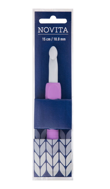 VIRKKUUKOUKKU ERGONOMINEN 15cm 10,00mm Novita virkkuukoukku ergonominen - Virkkuukoukut - 6412619571019 - 1