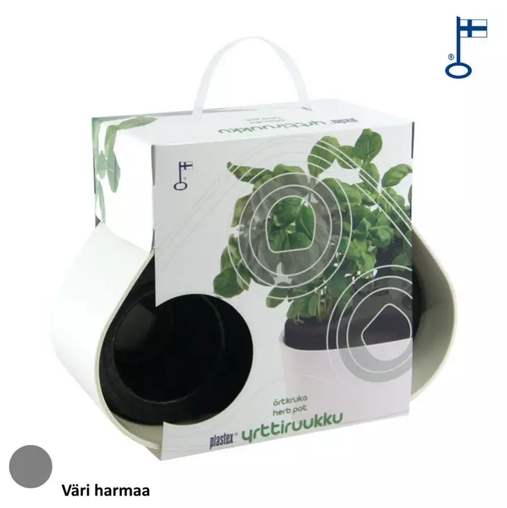 Yrttiruukku Plastex harmaa Itsekasteleva - Esikasvatus ja idättäminen - 6416061400309 - 1