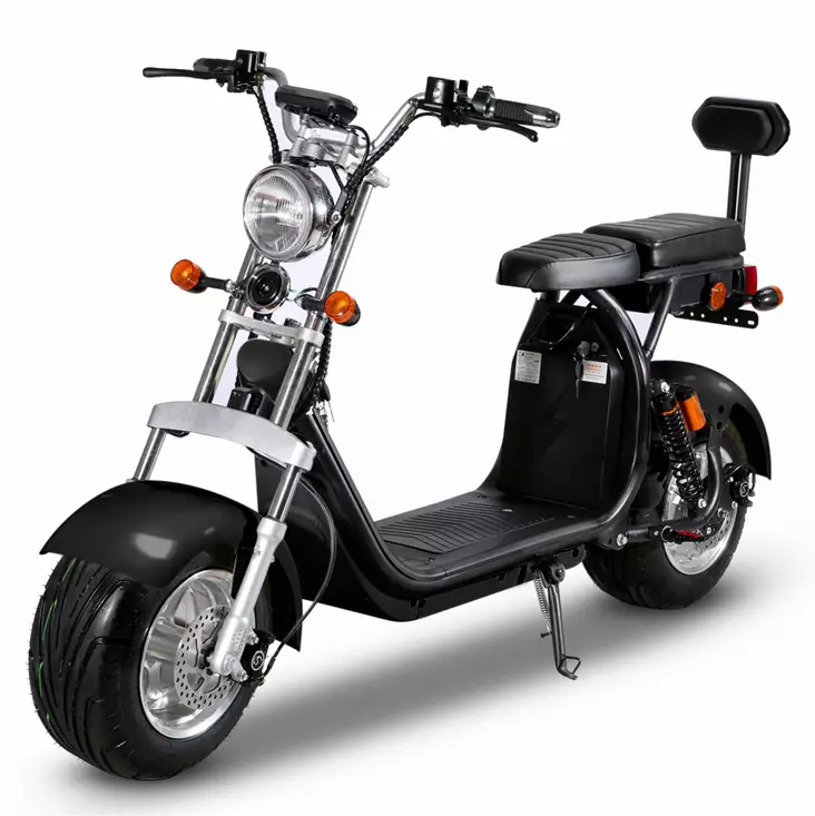SÄHKÖSKOOTTERI 1000W 2 x 12ah YHZ-14 BLACK Citycoco harley - Sähköskootterit kaksipyöräiset - YHZ14212B - 1
