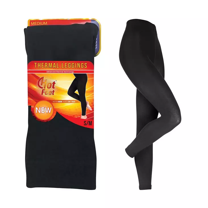 Thermolegginsit Hot Feet, musta - Naisten housut ja legginsit - N-TH-L - 1