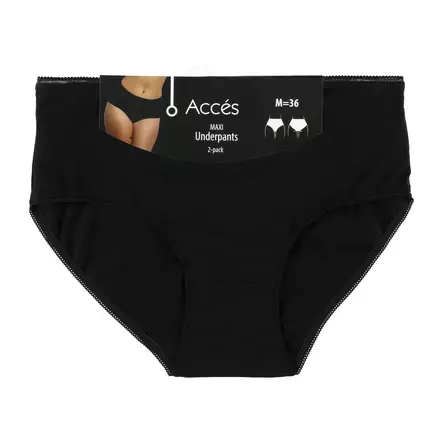 Maxi alushousut 2-pack musta - Naisten alusvaatteet - MXAHM - 2