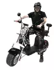 SÄHKÖSKOOTTERI 1000W 1 x 20ah YHZ-14 GREY Citycoco harley 2023 - Sähköskootterit kaksipyöräiset - YHZ14120GR - 3