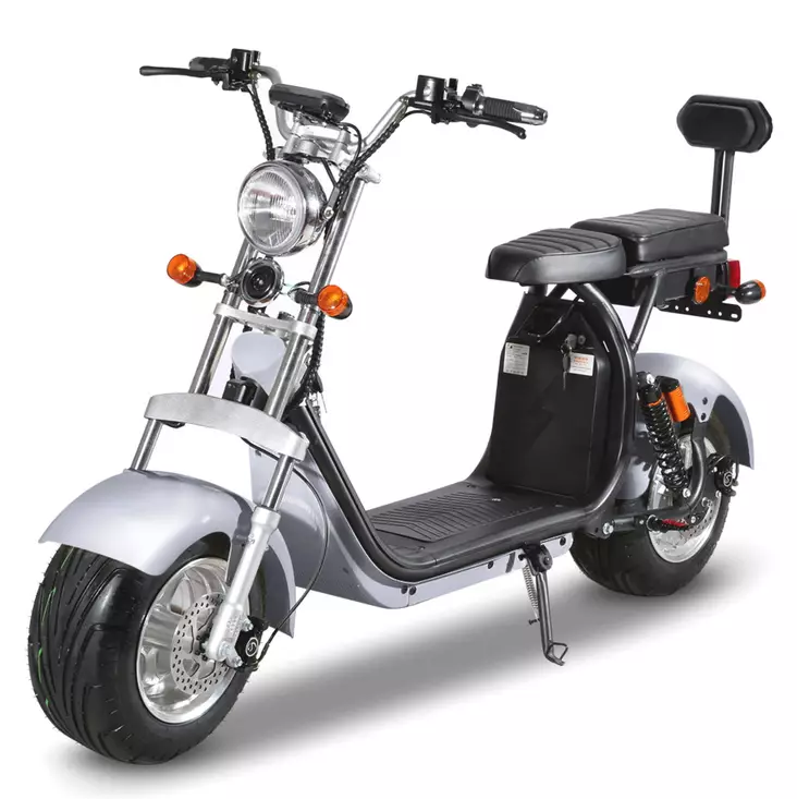 SÄHKÖSKOOTTERI 1000W 1 x 20ah YHZ-14 GREY Citycoco harley 2023 - Sähköskootterit kaksipyöräiset - YHZ14120GR - 1